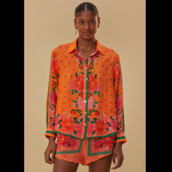 Brand New Farm Rio Fruit Garden Long-Sleeve Buttondown Shirt - Picture 16 of 16